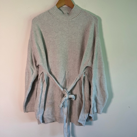 Free People Beach Byron Knit Tie Waist Cotton Sweater Medium - Picture 1 of 7